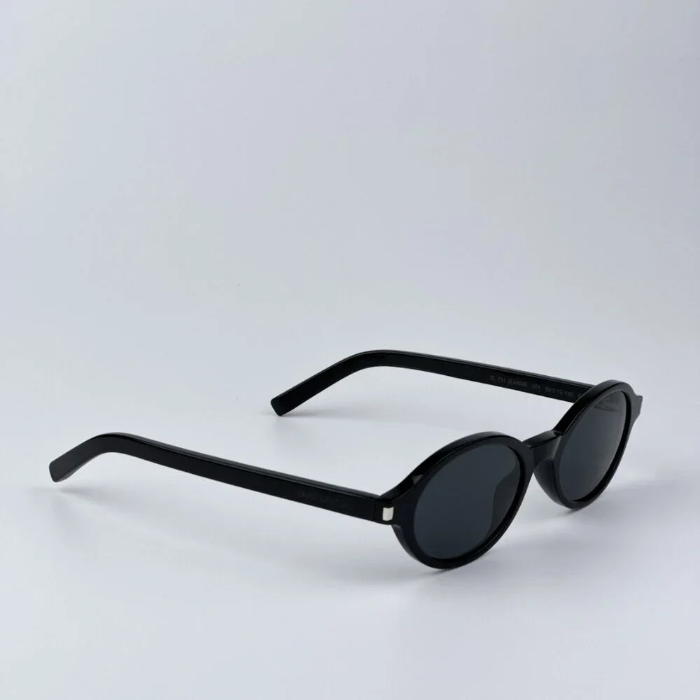 Saint Laurent Men BRAND NEW Sunglasses Black Oval SL751 JEANNE 001